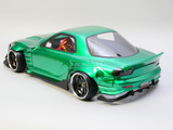 1/10 RC Car BODY Shell Mazda RX7 Wide Body 200mm  Green