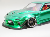 1/10 RC Car BODY Shell Mazda RX7 Wide Body 200mm *FINISHED* Green