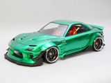 1/10 RC Car BODY Shell Mazda RX7 Wide Body 200mm *FINISHED* Green