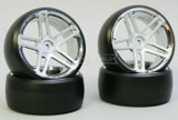 Fly Wheels 1/10 Large 2.2 WHEELS Set AMG Silver -DRIFT-