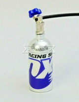 1/10 Scale Metal NITROUS NOS Bottle FOX Racing w/ Line BLUE