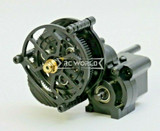 For AXIAL WRAITH Poison Spyder All Metal GEARBOX Transmission W/ Pinion BLACK