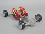 Rc Scale racing seats with yellow seat belts.