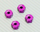 1/10  Anodized Aluminum 7MM WHEEL Spacer 12MM HUB -4 pcs- SILVER