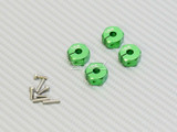 1/10  Anodized Aluminum 7MM WHEEL Spacer 12MM HUB -4 pcs- GREEN