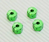 1/10 Anodized Aluminum 9MM WHEEL Spacer 12MM HUB -4 pcs- GREEN