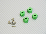  10MM WHEEL Spacer 12MM HUB -4 pcs- GREEN