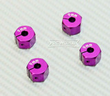 1/10 Anodized Aluminum 10MM WHEEL Spacer 12MM HUB -4 pcs- PURPLE