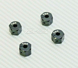 1/10 Anodized Aluminum 10MM WHEEL Spacer 12MM HUB -4 pcs- BLACK