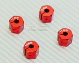 1/10  Anodized Aluminum 11MM WHEEL Spacer 12MM HUB -4 pcs- RED