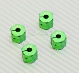 1/10  Anodized Aluminum 11MM WHEEL Spacer 12MM HUB -4 pcs- GREEN