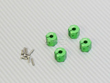  12MM WHEEL Spacer 12MM HUB -4 pcs- GREEN