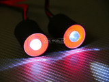 RC LED Head Lights HALO Rings Angel Eye LARGE 22mm PURPLE Halo w/ YELLOW Center