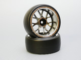 1/10 DRIFT Wheels 6MM Offset GOLD  Web W/ Chrome LIP *4pcs*