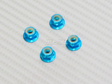 RC 1/10 Anodized Aluminum  M4 Nylon Center NUT CAP -4 pcs- Light BLUE