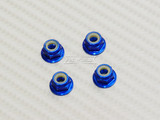 RC 1/10 Anodized Aluminum  M4 Nylon Center NUT CAP -4 pcs- Dark BLUE