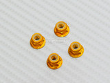 RC 1/10 Anodized Aluminum  M4 Nylon Center NUT CAP -4 pcs- GOLD