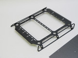 RC Truck ROOF RACK Metal W/ Carbon Fiber Lightweight Black 7" X 6"