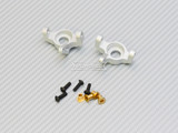 For Axial  Front ALUMINUM KNUCKLES + STEERING Arms Wraith Scorpion SMT10 S -SILVER-