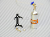 1/10 Scale Metal NITROUS NOS Bottle w/ MOUNT + LINE - RED -