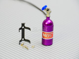 1/10 Scale Metal NITROUS NOS Bottle w/ MOUNT + LINE - BLUE -