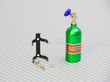 1/10 Scale Metal NITROUS NOS Bottle w/ MOUNT + LINE - BLUE -