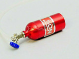 RC 1/10 Scale Accessories METAL NITROUS NOS Bottle w/ Line - RED -