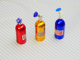 1/10 Scale Metal NITROUS NOS Bottle w/ MOUNT + LINE - GOLD -