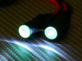RC LED 10mm HALO LED Headlights - WHITE Center - BLUE HALO - W/ Switch