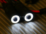 RC LED 10mm HALO LED Headlights - WHITE Center - RED HALO - W/ Switch