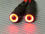 RC LED 10mm HALO LED Headlights - WHITE Center - RED HALO - W/ Switch