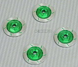 1/10 Aluminum SCALE DISK ROTORS Scale Accessories (4) Pcs Set GREEN