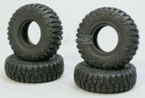 For Axial SCX24 WHEELS TIRES Set 52mm Aluminum Rims + Tires (4pcs) BLACK