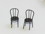RC 1/12 Scale Accessories CHAIRS Metal (2) Black