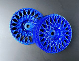 Tetsujin GRANSEEKER Car Wheels INSERTS Disk Adjustable Offset - Metallic BLUE - (4 pcs ) TT-7122