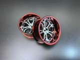 Tetsujin DEEP SPIDER Car Wheels INSERTS Disk Adjustable Offset - CHROME RED - (4 pcs ) TT-8025