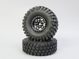 1/10 Metal Truck Wheels 1.9 Beadlock Rims G1 W/ 115MM Off-Road Tires  GUN/BLACK