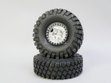 1/10 Metal Truck Wheels 1.9 Beadlock Rims G1 W/ 115MM Off-Road Tires  GUN/BLACK