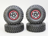 1/10 Metal Truck Wheels 1.9 Beadlock Rims G1 W/ 115MM Off-Road Tires  GUN/BLACK