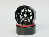 1/10 Metal Truck Wheels 1.9 Beadlock Rims G1 W/ 115mm Grabber Tire  BLACK + BLACK
