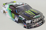 1/10 RC Car BODY Shell FORD MUSTANG Monster Energy 190mm *FINISHED*