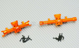 GPM 1/24 Axial SCX24 Upgrade Metal AXLE HOUSING Front + Rear ORANGE