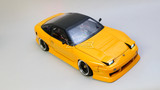 Custom 1/10 Yokomo RC Nissan 180SX DRIFT RWD W/ Pop Up Lights RTR -ORANGE-