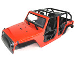 1/10 Scale JEEP WRANGLER RUBICON Hard Body Shell 4 Door Tube RED