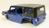 1/10 Scale JEEP WRANGLER RUBICON Hard Body Shell 4 Door BLUE