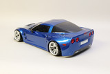 1/10 RC Body Shell CHEVY CORVETTE  w/ Light Buckets YELLOW -Finished-