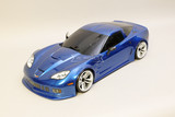 1/10 RC Body Shell CHEVY CORVETTE  w/ Light Buckets YELLOW -Finished-