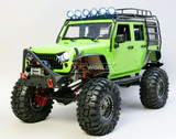 RC 1/10 JEEP WRANGLER RUBICON Unlimited Body w/ Roof Rack -GREEN-