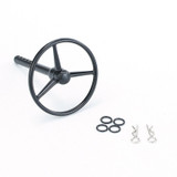 1/10 Scale STEERING WHEEL Metal  (1) Small  -BLACK-