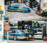 1/64 Metal WHEELS RIMS TIRES SET For Diecast Models -Formula Mesh GOLD- BC4053